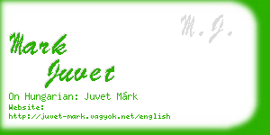 mark juvet business card